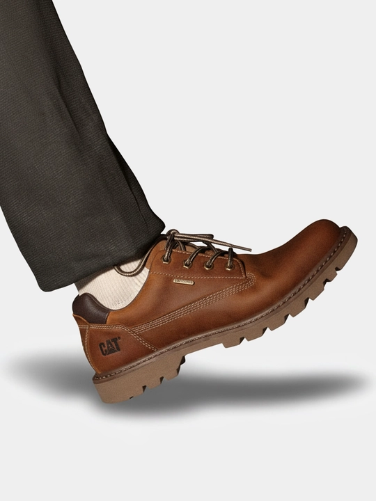 Кожаные мужские ботинки Cat Colorado Low 2.0, на осень и зиму, водостойкие waterproof - 
