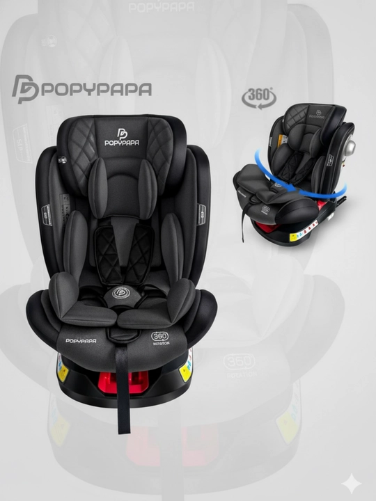 Popypapa LYB836 0-12 yosh uchun avtokreslo, 360° aylanish, ISOFIX, sozlanadigan holat