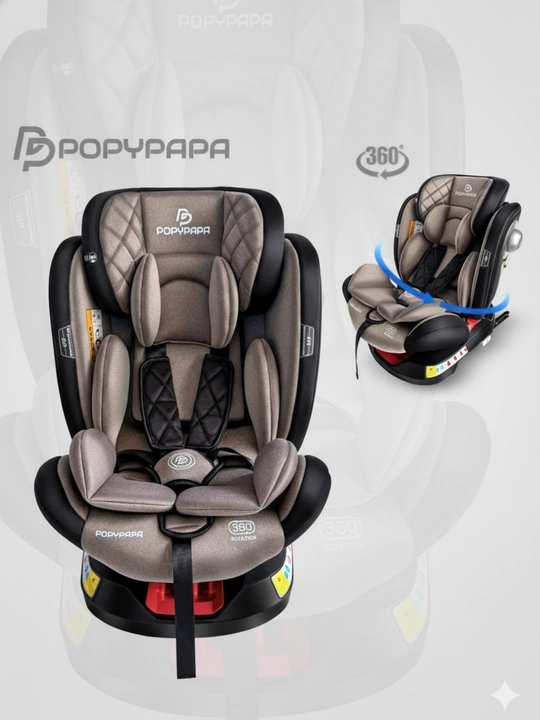Popypapa LYB836 0-12 yosh uchun avtokreslo, 360° aylanish, ISOFIX, sozlanadigan holat