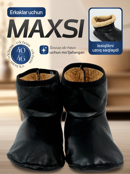 Erkaklar uchun charm paypoqlar, maxsilar, erkaklar maxsilari, 38-40 o‘lcham - 