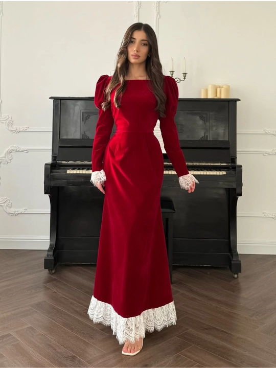 Ayollar uchun barhatli ko‘ylak – zamonaviy nafis qulay kundalik va bayramona libos 42-48