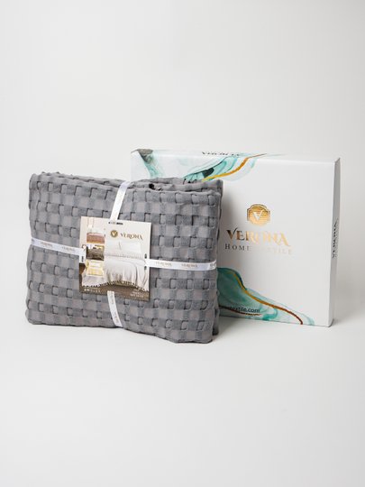 Pled, plet pakrival pike matoli, yumshoq va shinam, 200×230 sm, sovg‘a qutisida - 