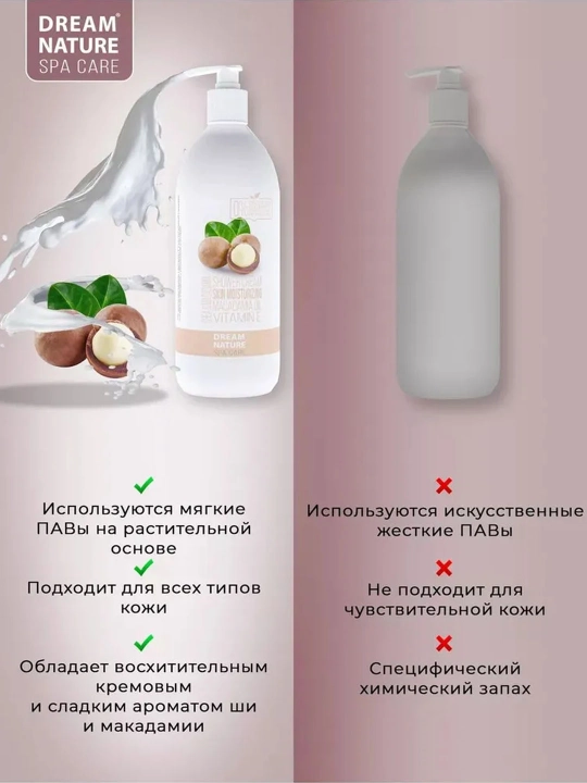 Гель для душа, DREAM NATURE SPA CARE, "SHEA & MAKADAMIA", 500 мл