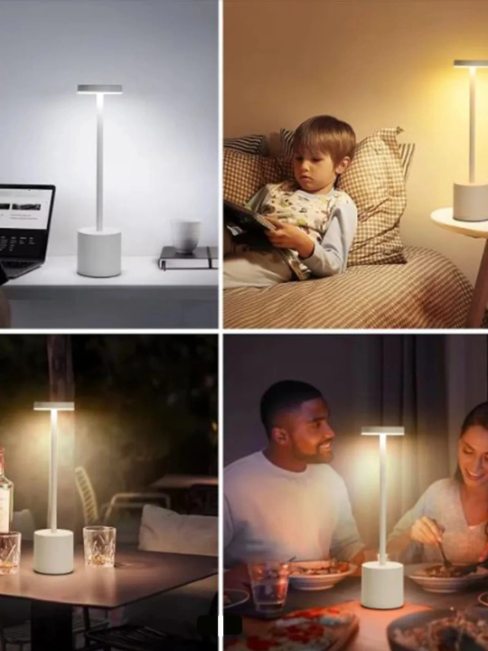 LED stol lampasi — yorug‘lik darajasi boshqariladigan, USB quvvat, sensor tugma