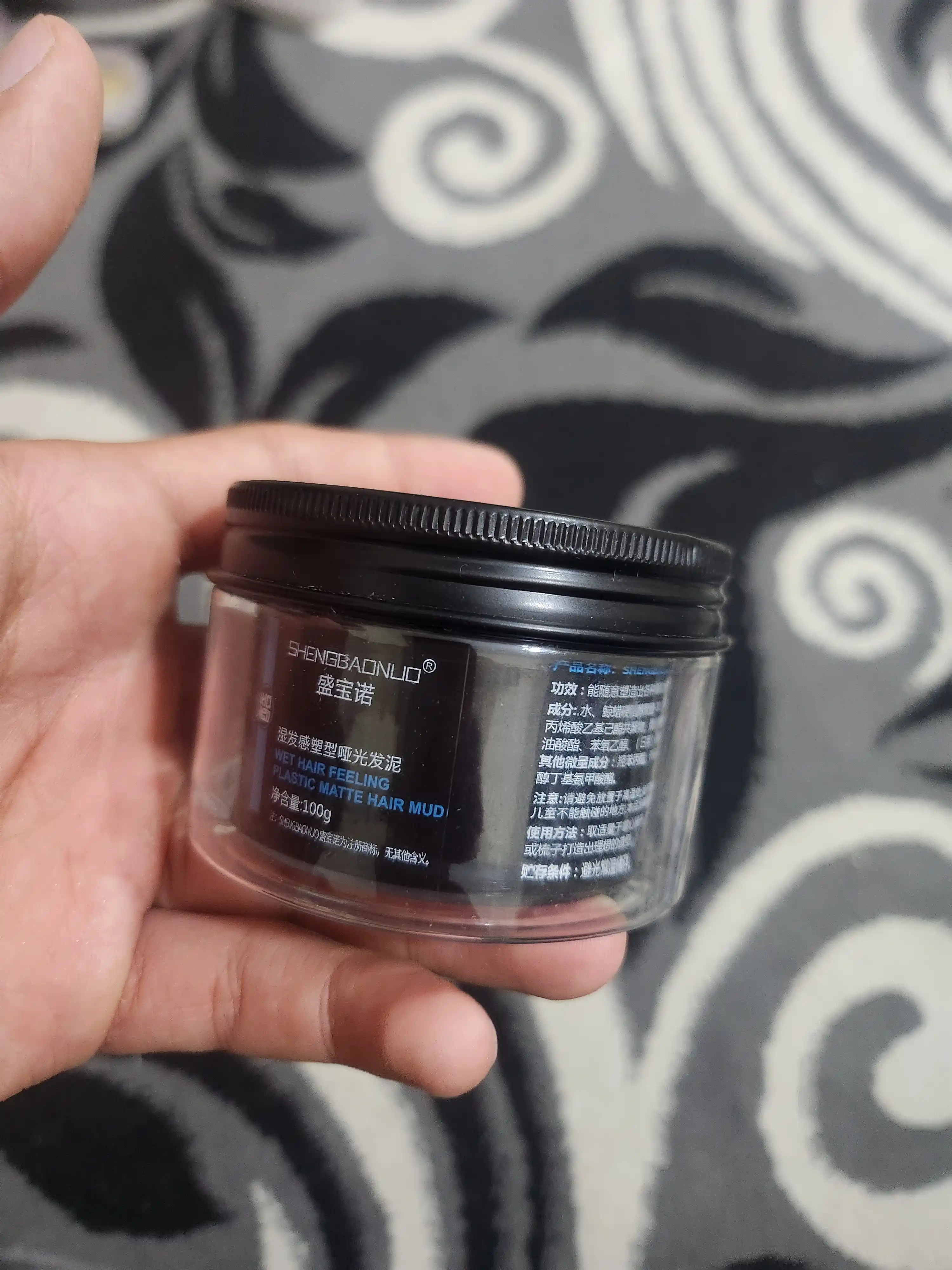 Soch va soqol uchun modellash pastasi mat effekt, 100 ml soch uchun gel vosk turmak uchun