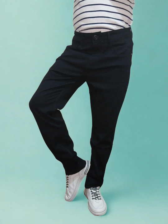Erkaklar shimlari klassik qora – ofis va kundalik kiyish uchun, slim fit