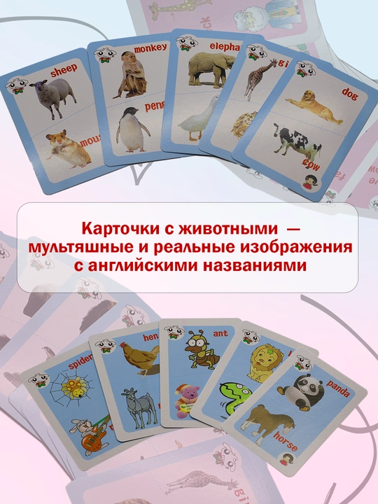 ABC обучающие карточки – английский алфавит, 36 штук