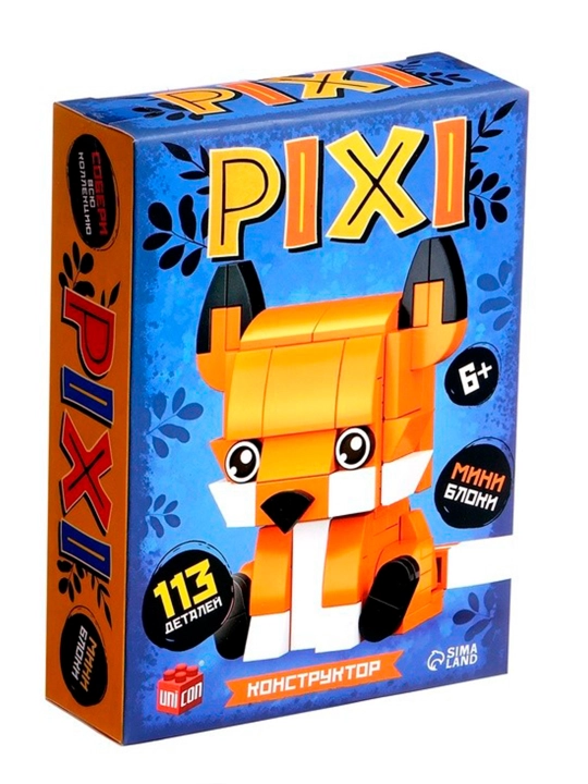 Blokli konstruktor «PIXI. Tulki», hayvonlar, mini bloklar, 113 qism