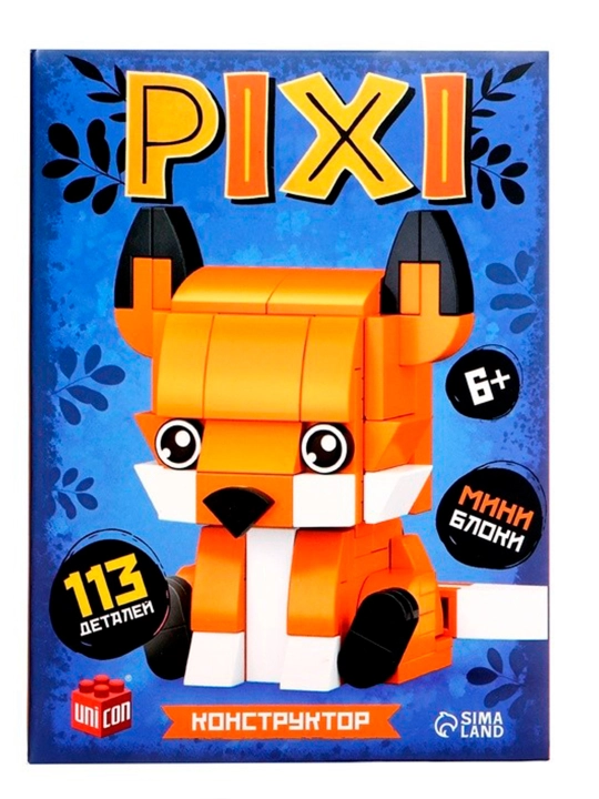 Blokli konstruktor «PIXI. Tulki», hayvonlar, mini bloklar, 113 qism