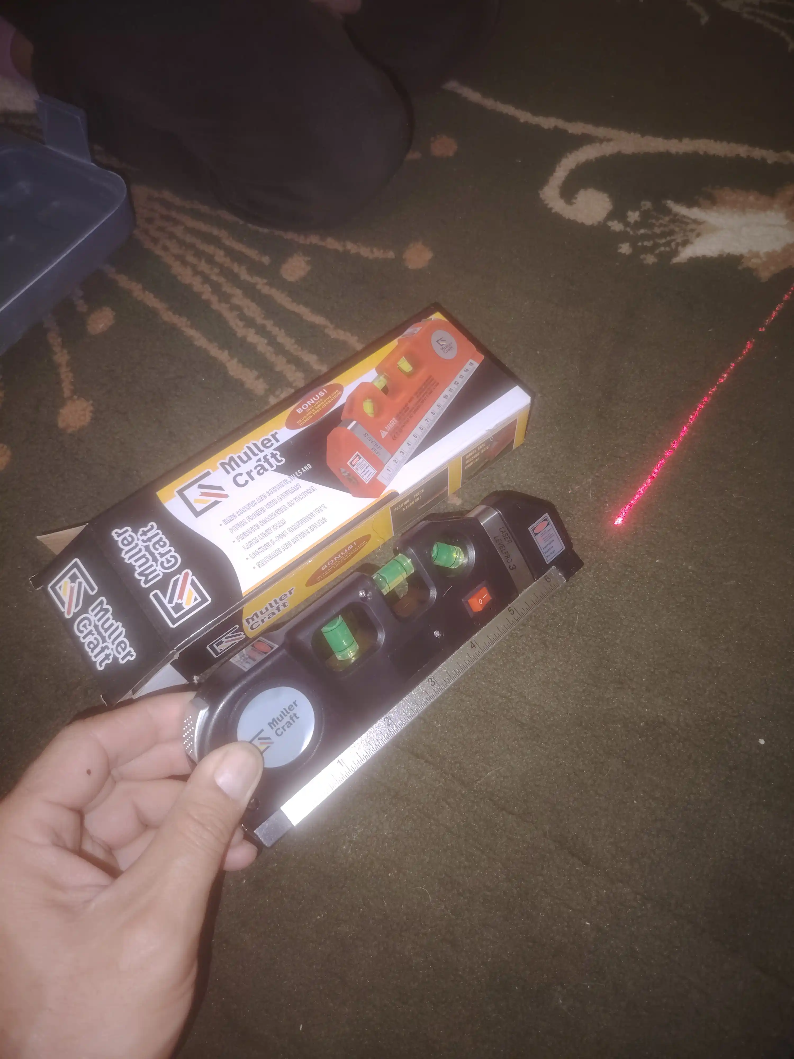 Lazerli uroven MK-LV03 Muller Craft o'lcho'v lentasi va jazvar bilan