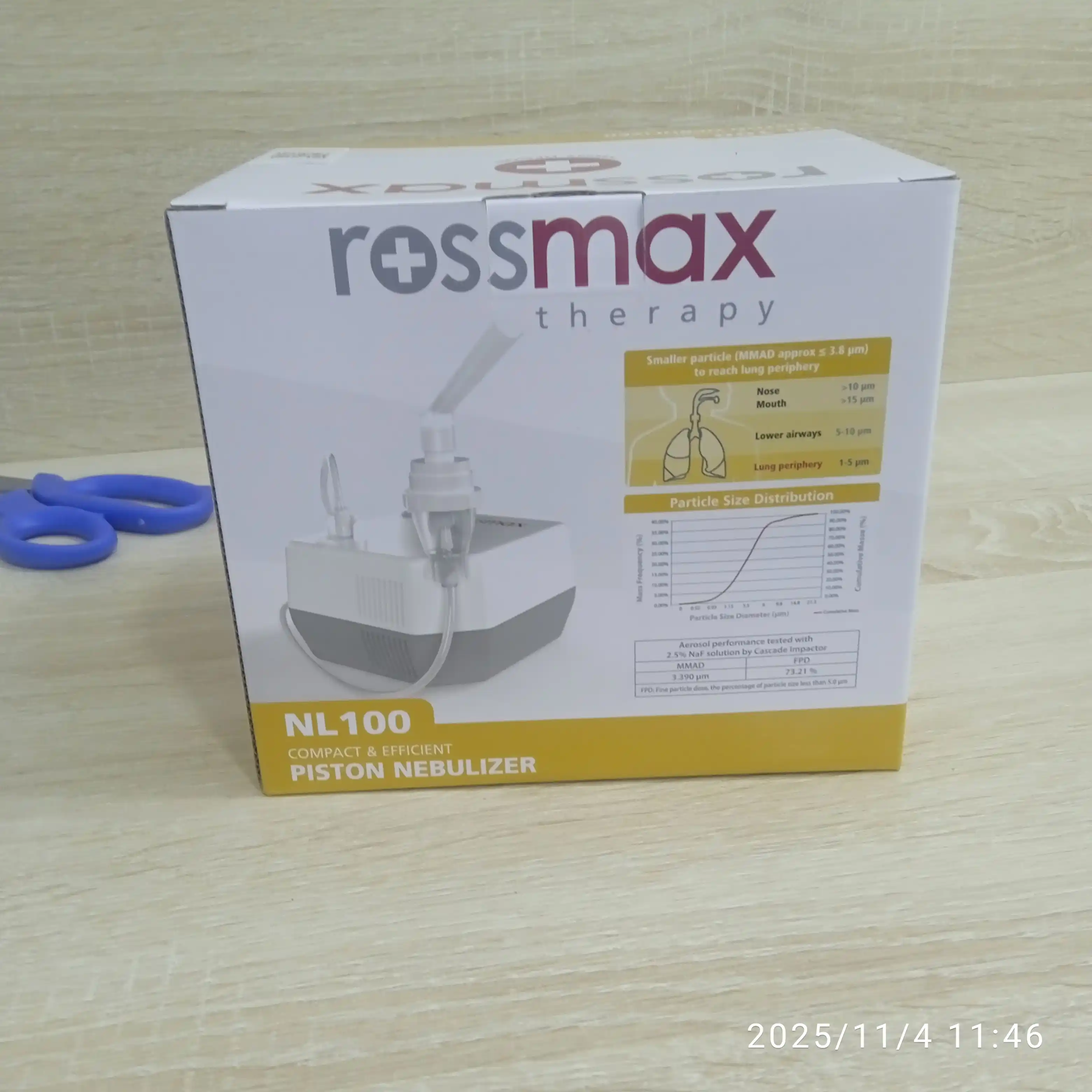 Kompressorlik ingalyator-nebulizer NL100 Rossmax Swiss