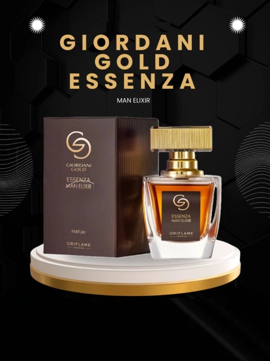 Kuchli iroda va mukammallik uchun Man Giordani Gold Elixir Man atirlari, 50 ml