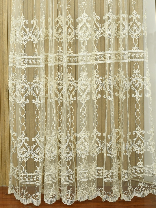 Тюль с вышивкой, штора для спальни, для гостиной, для детской, 2.90*3 