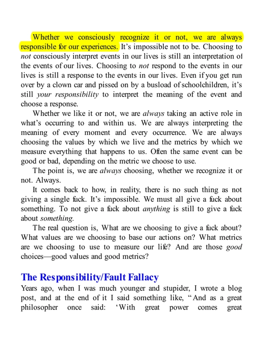 The Subtle Art of Not Giving a F*ck