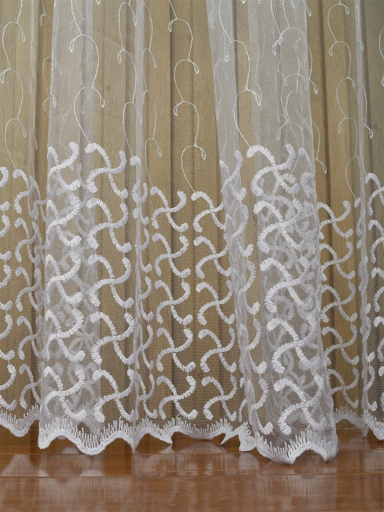 Tyul parda, tikilgan naqshli, yotoqxona pardasi, mehmonxona pardasi, 2.90*300sm