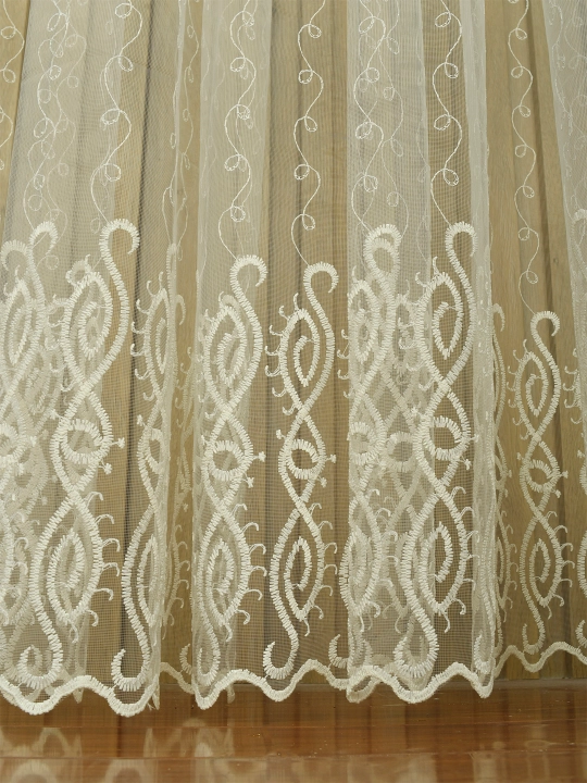 Tyul parda, tikilgan naqshli, yotoqxona pardasi, mehmonxona pardasi, 2.90*300sm