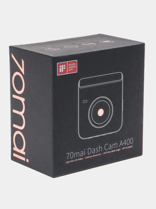 Видеорегистратор 70 Mai Dash Cam A400 Black, с Wi-Fi, FullHD