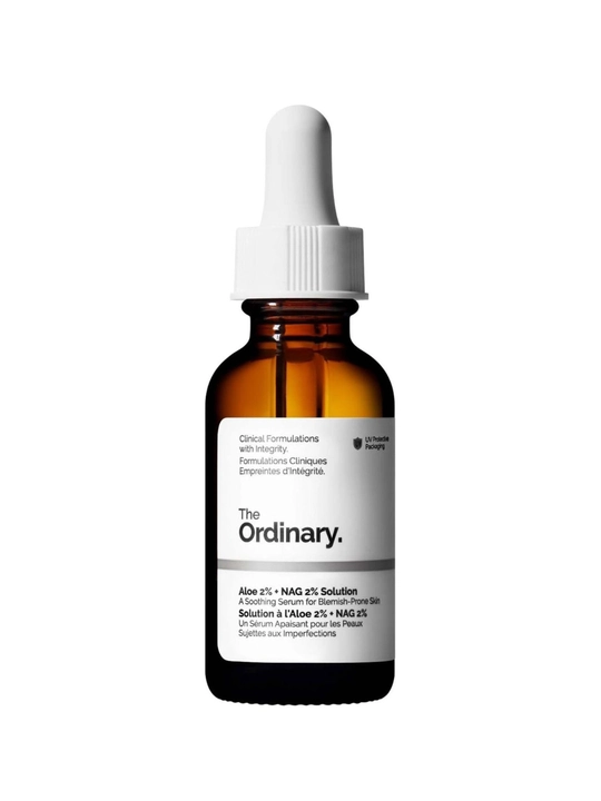 The Ordinary Aloe 2% + NAG 2% Solution – Успокаивающая сыворотка с алоэ и NAG, 30 мл - 