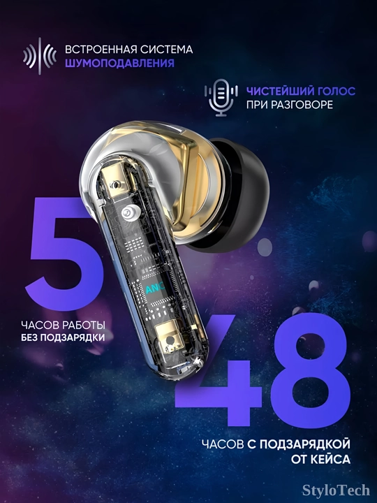Simsiz quloqchinlar mikrofon bilan, naushnik sensorli shovqinni bekor qiluvchi, Bluetooth