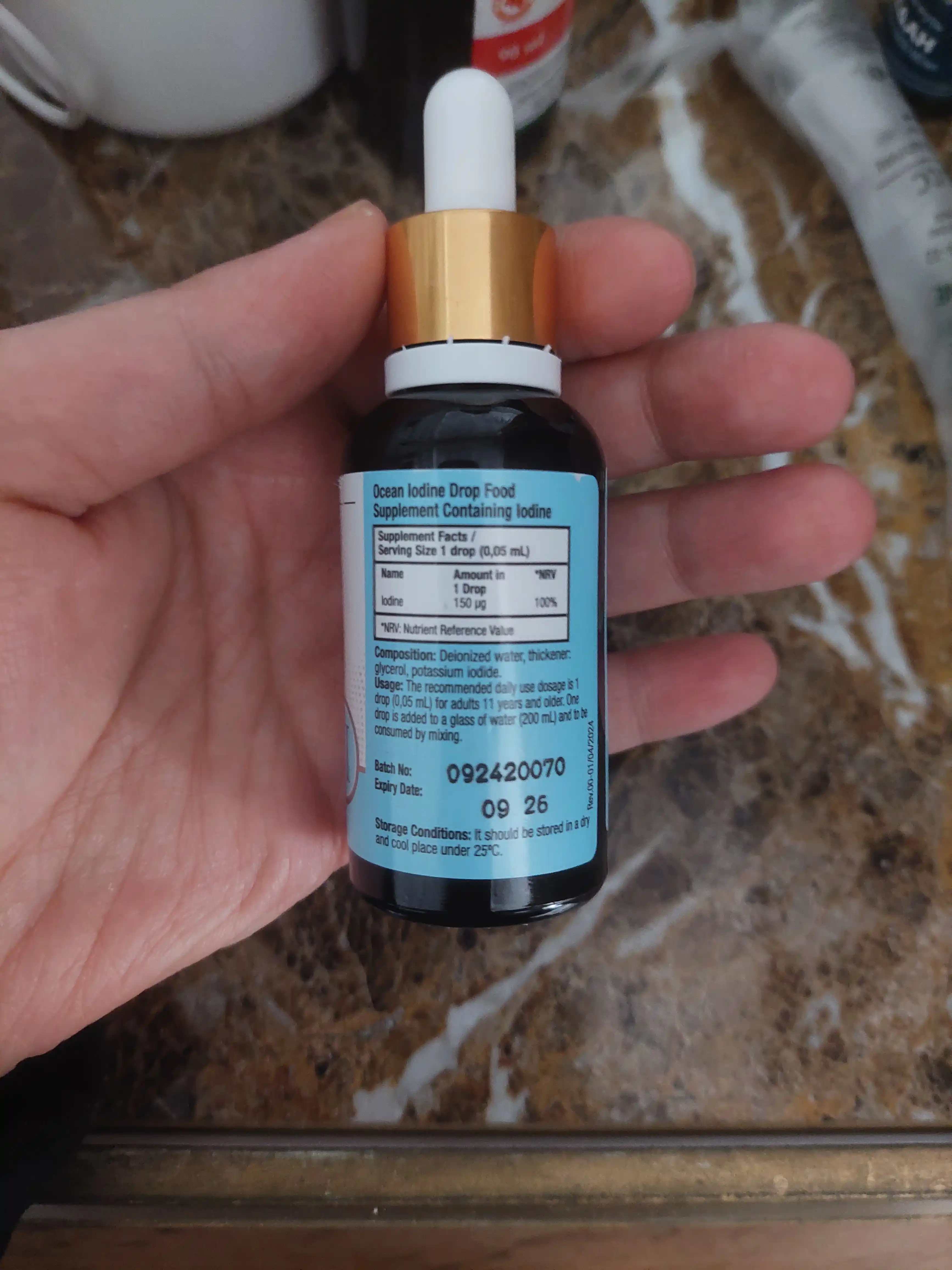 OCEAN Iodine — йод 150 мкг для щитовидной железы, капли, 30 мл, Халяль
