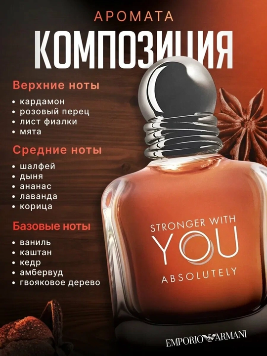 Stronger With You духи, духи для мужчин, Stronger With You Emporio Armani, 10 мл, 100 мл
