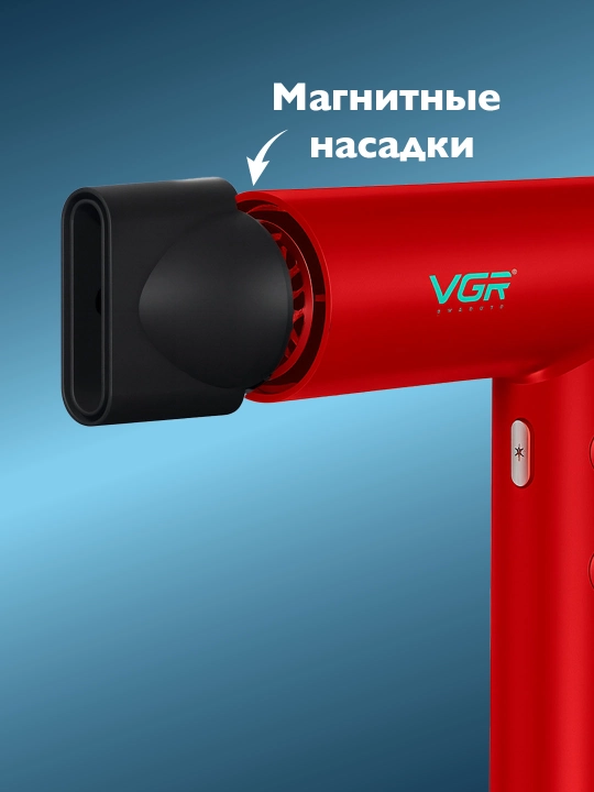VGR V-421 soch uchun fen, soch quritish uchun, buklanadigan tutqichli, qo'shimchali
