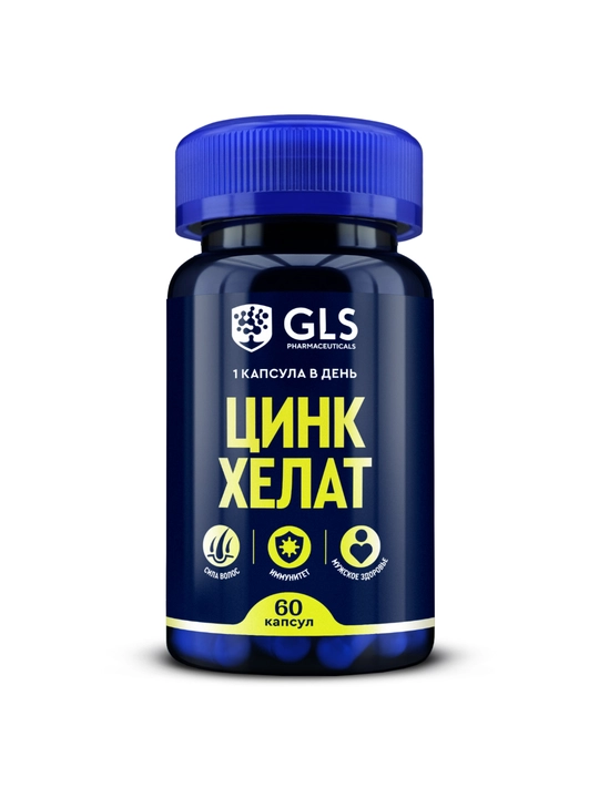 Sink Xelat, soch, teri va tirnoqlar uchun, 60 kapsula