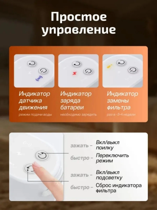 Mushuklar va itlar uchun filtrli, simsiz, 2,5 litrli favvorali avtomatik sug‘orish moslamasi