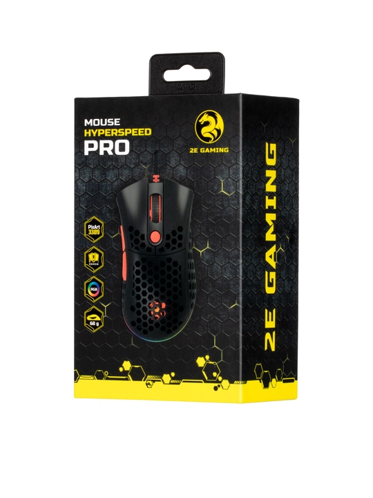 RGB yoritgichli 2E GAMING HyperSpeed Pro simli o‘yin sichqonchasi, Pixart PMW3389