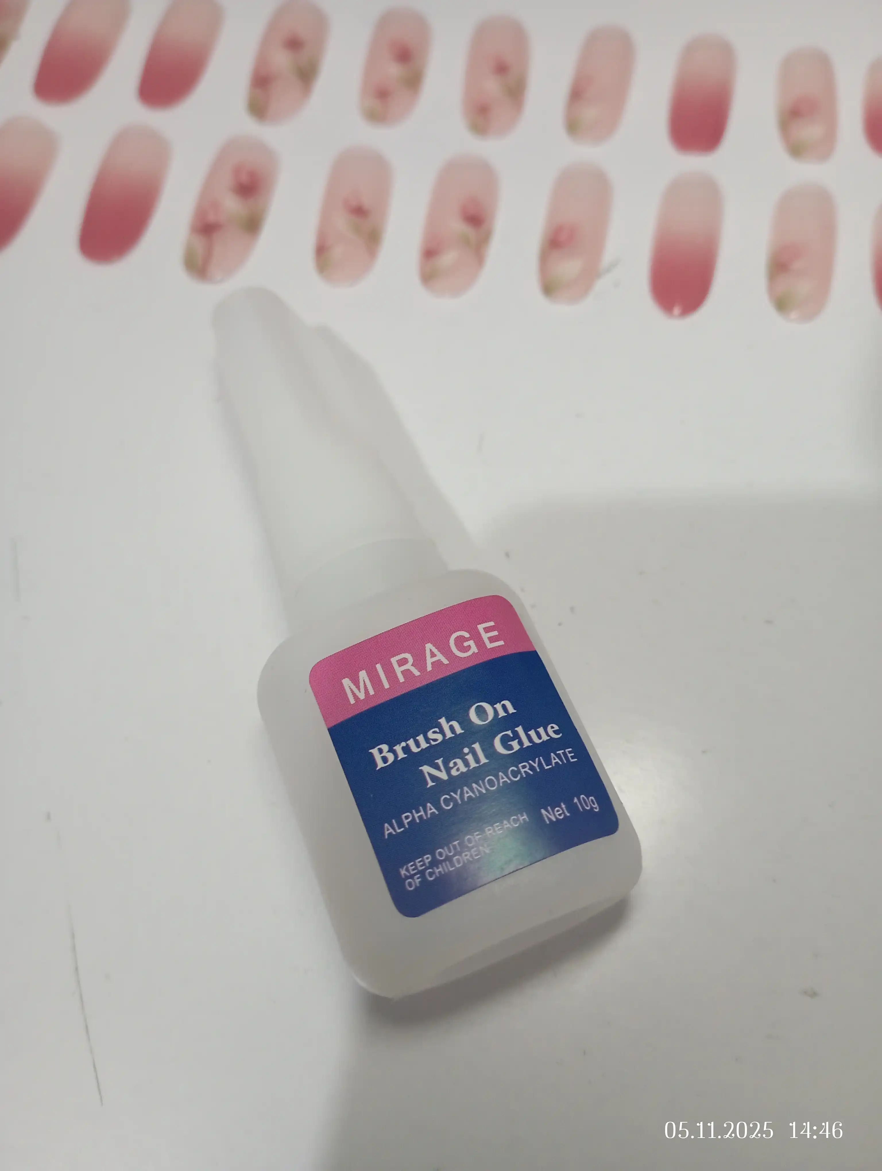 Клей для крепления ногтей, с кисточкой, 10 g