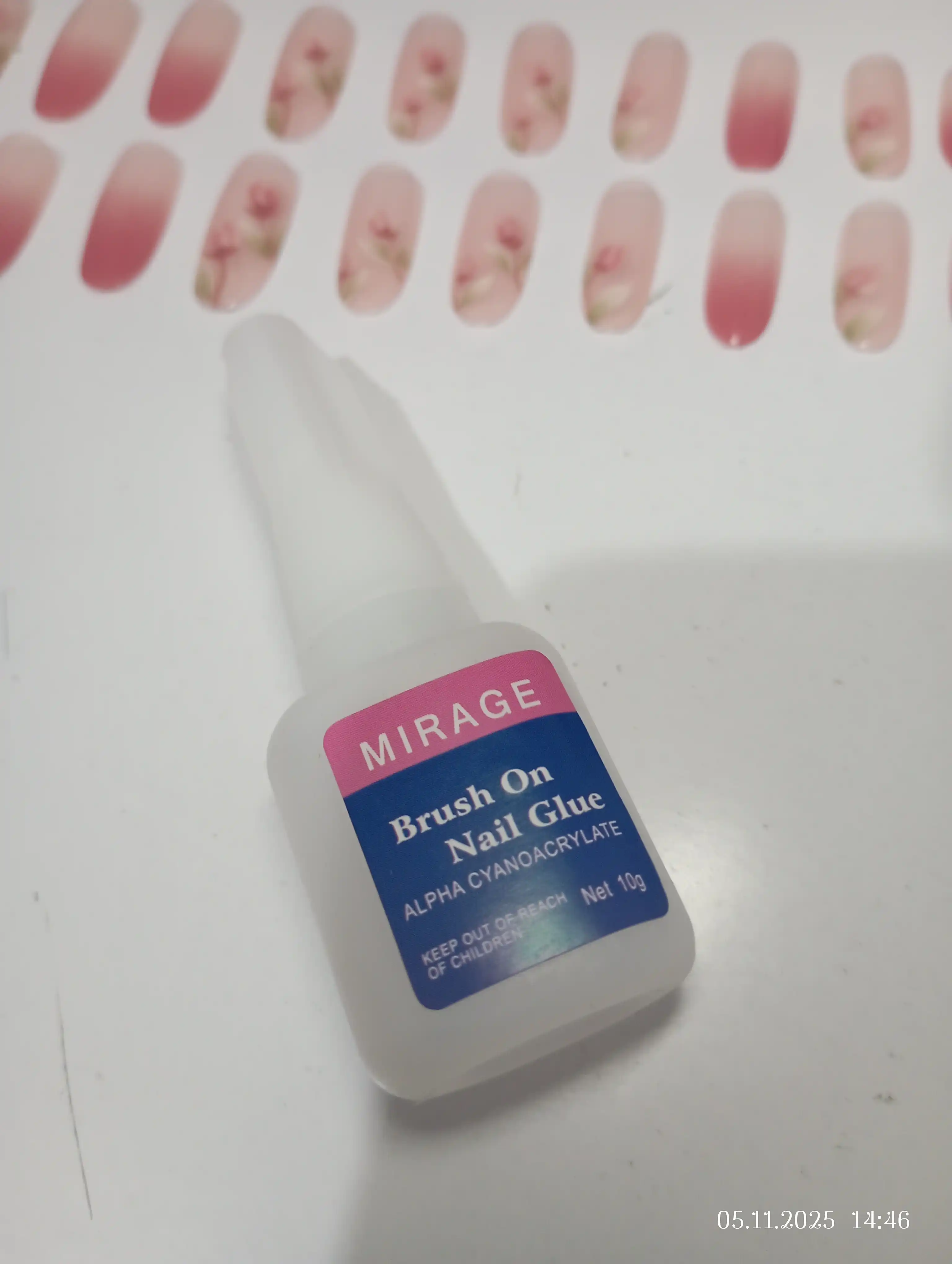 Клей для крепления ногтей, с кисточкой, 10 g