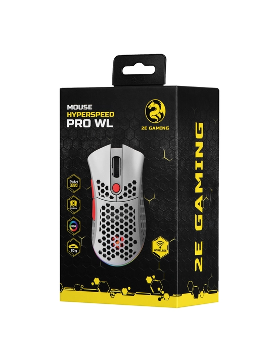 Simsiz o‘yin sichqonchasi 2E GAMING HyperSpeed Pro WL, RGB yoritgich, 19000 DPI, firma DT