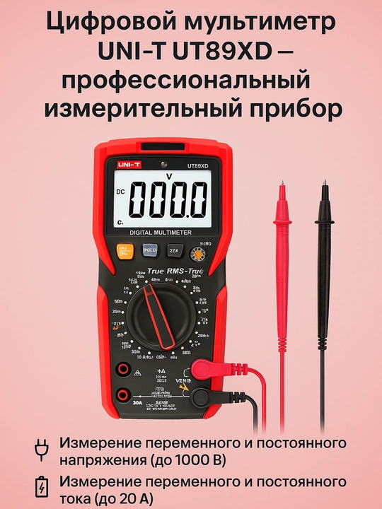 Raqamli Multimetr UNI-T UT89XD — professional elektr o‘lchov asbobi - 