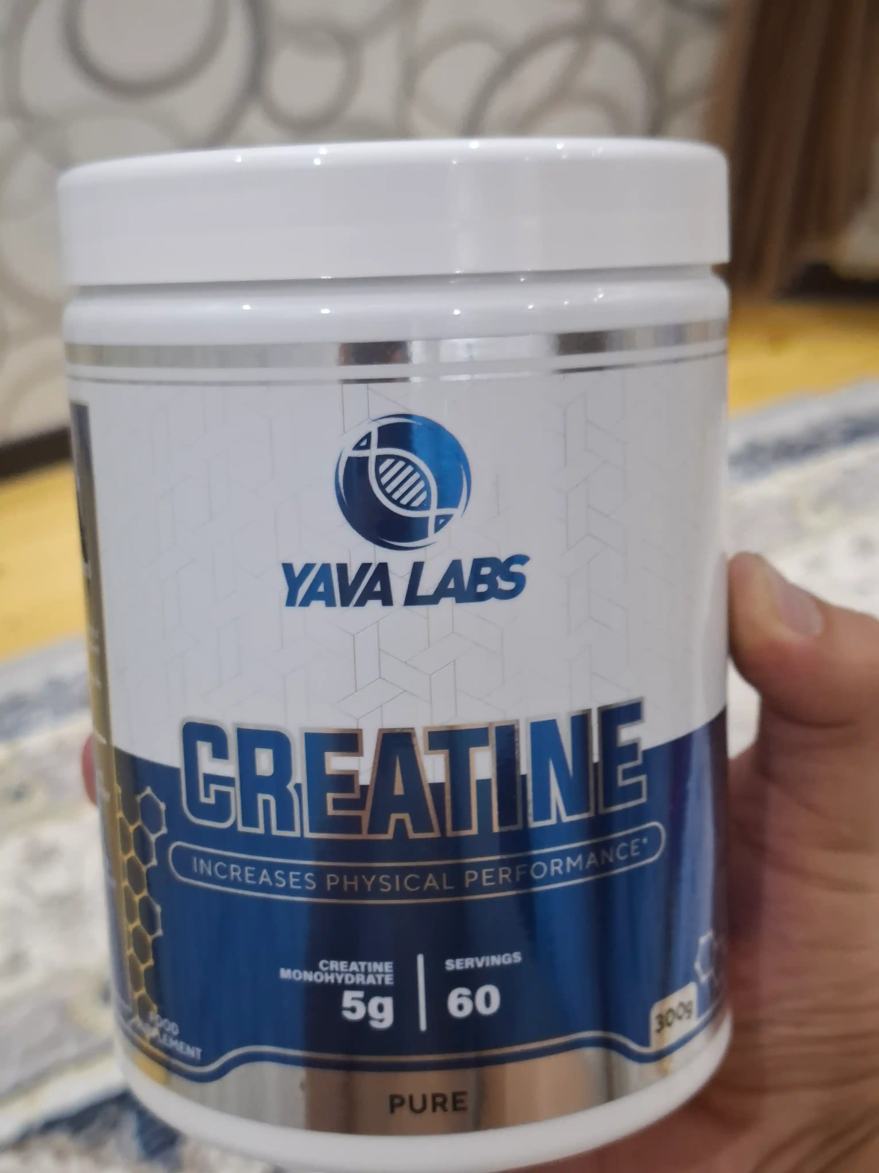 Creatine Yava Labs kreatin monogidrati, 300 g, 60 porsiya kreatin