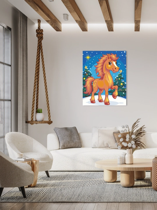 Raqamlar bo'yicha rasm chizish ARTERY Yangi yilgi, 40×50 sm, xolstga bo'yaladigan rasm