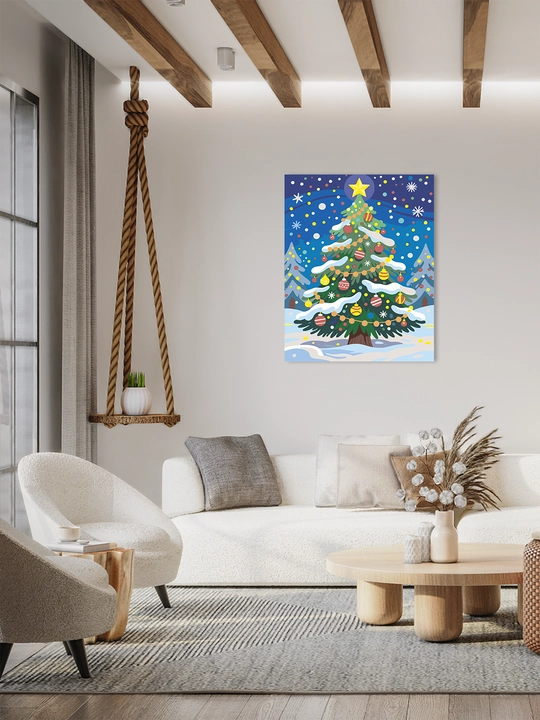 Raqamlar bo'yicha rasm chizish ARTERY Yangi yilgi, 40×50 sm, xolstga bo'yaladigan rasm