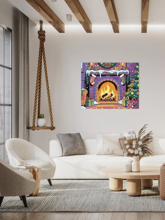 Raqamlar bo'yicha rasm chizish ARTERY Yangi yilgi, 40×50 sm, xolstga bo'yaladigan rasm