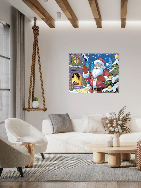 Raqamlar bo'yicha rasm chizish ARTERY Yangi yilgi, 40×50 sm, xolstga bo'yaladigan rasm