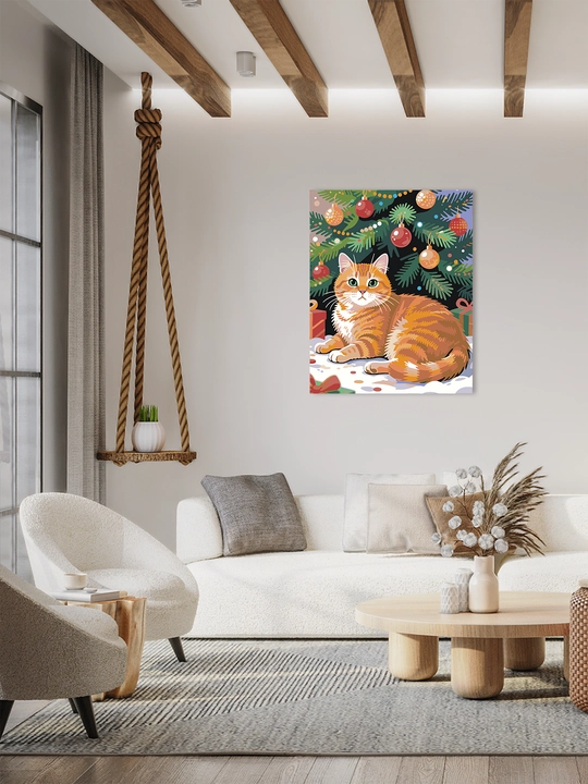 Raqamlar bo'yicha rasm chizish ARTERY Yangi yilgi, 40×50 sm, xolstga bo'yaladigan rasm