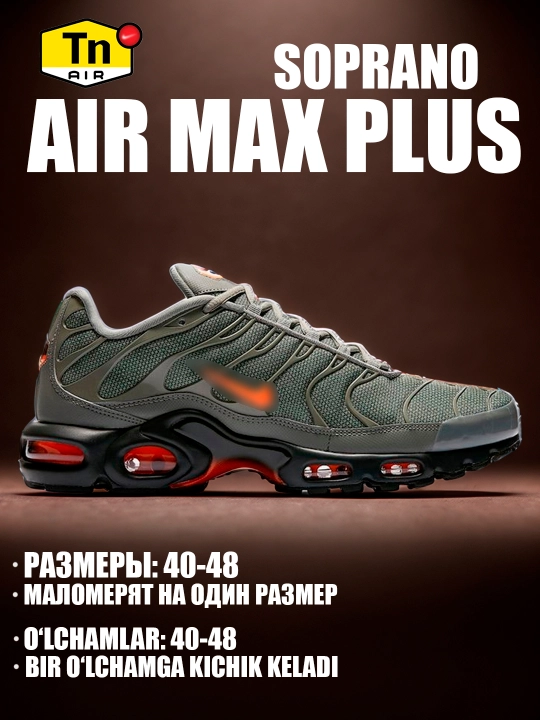 Erkaklar, ayollar va o'smirlar uchun Nike Air Max Plus TN krossovkalari, sport, 40-48 - 