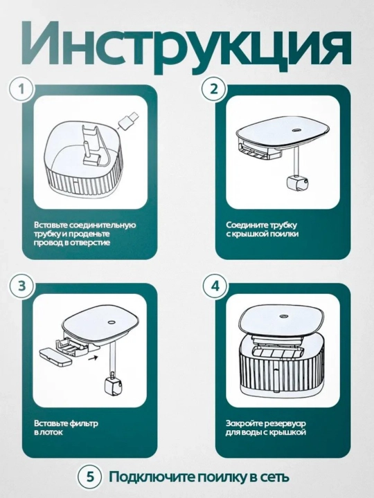 Pet Cat & Dog Filtrlangan favvorali avtomatik suv tarqatgichi 2 litr