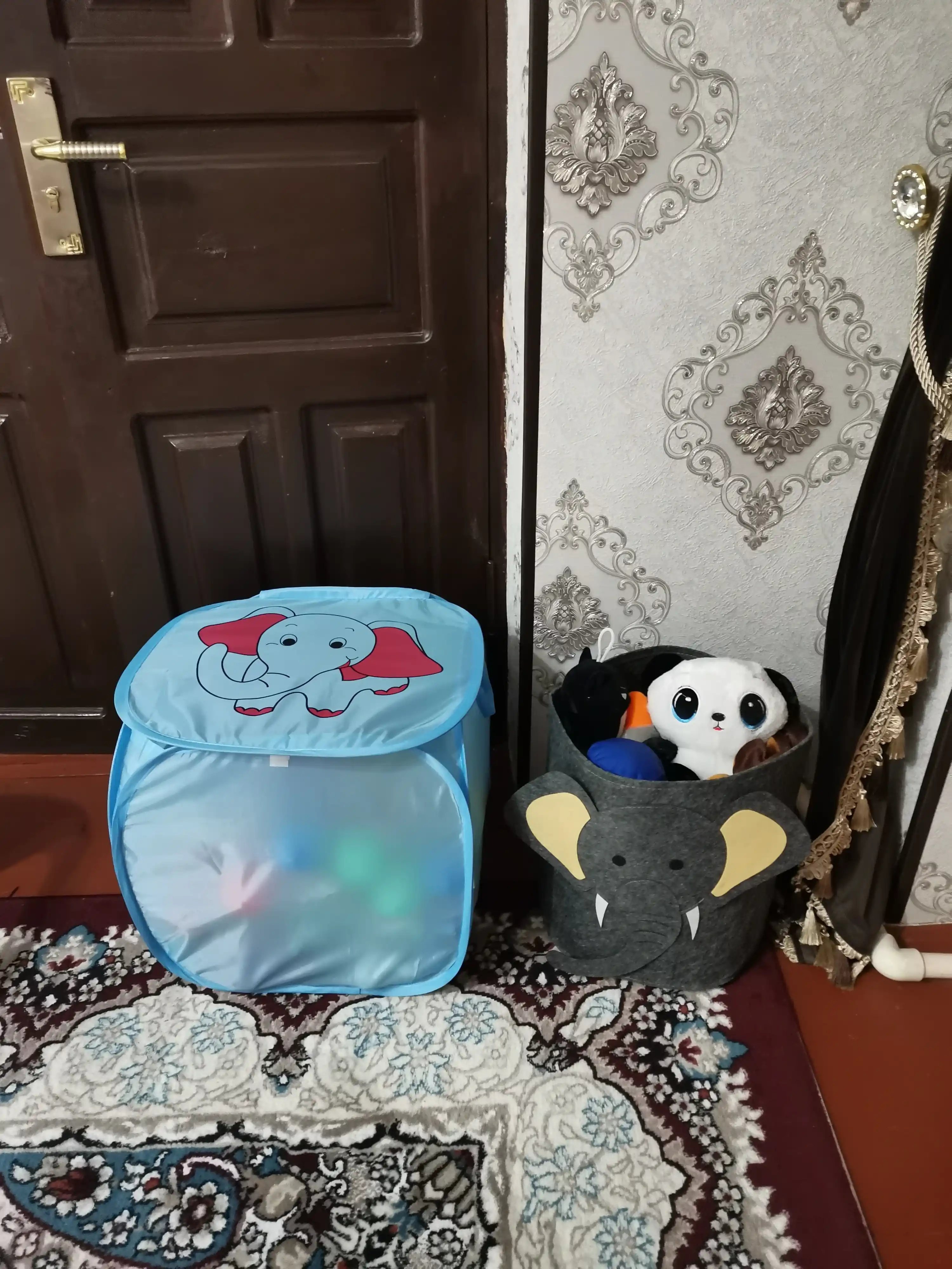 Katta va sigimdor o'yinchoqlar uchun savat, 45 * 45 * 45 sm