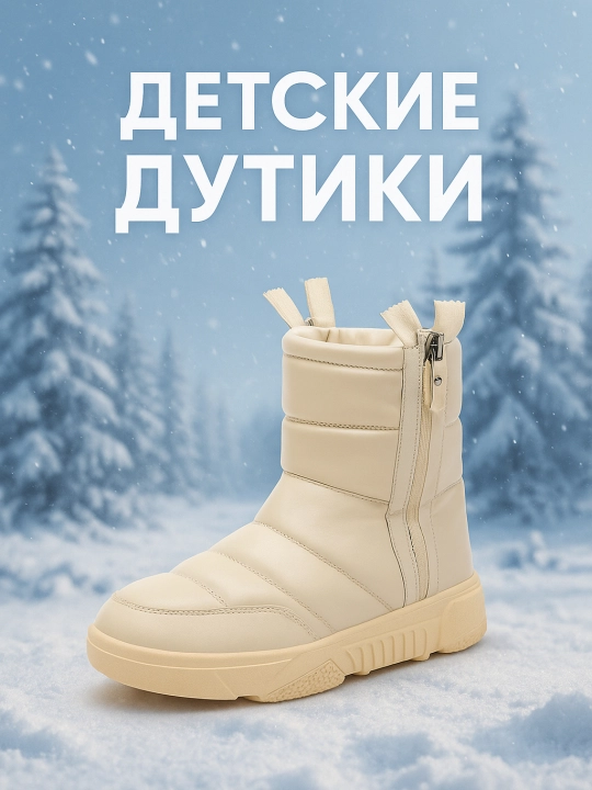 Сапожки дутики, для девочек и мальчиков - 