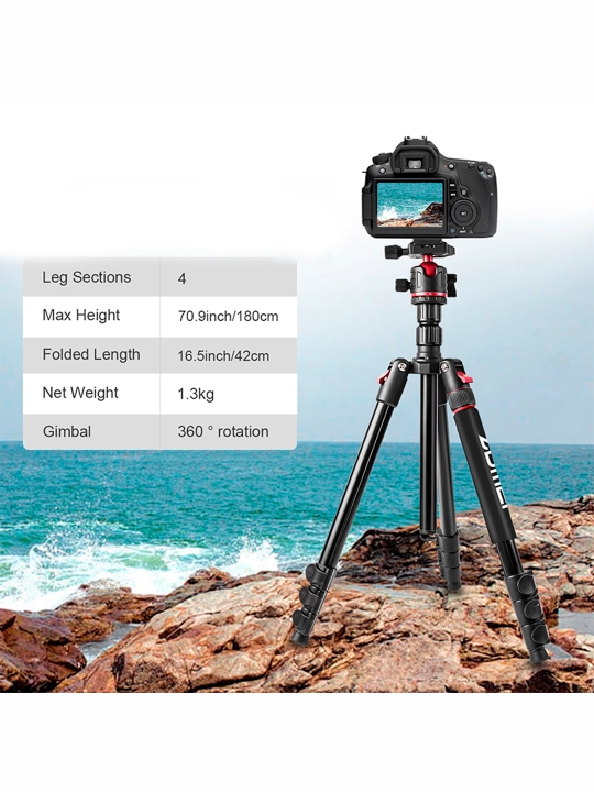 ZOMEI Q173 professional alyuminiy qotishma tripod, Monopod, to'p boshi