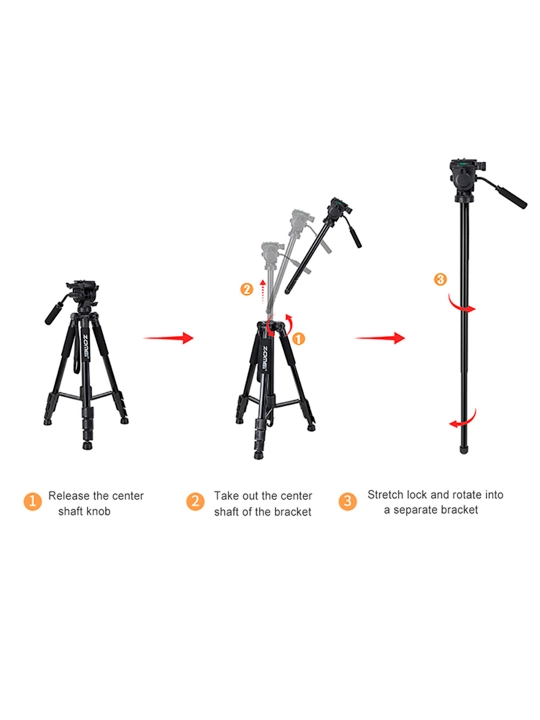 Zomei Q200 alyuminiy qotishmasi sayohat katlanadigan tripod kamerasi tripod stendi