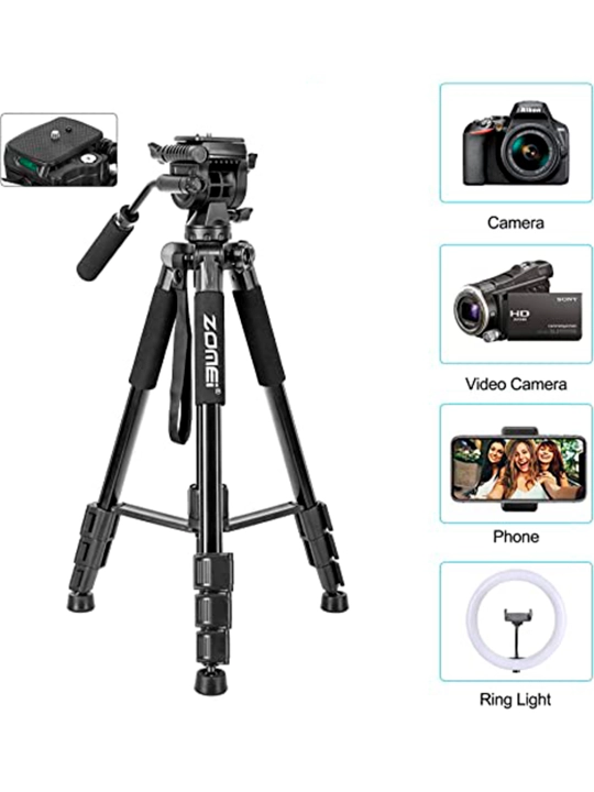 Zomei Q200 alyuminiy qotishmasi sayohat katlanadigan tripod kamerasi tripod stendi