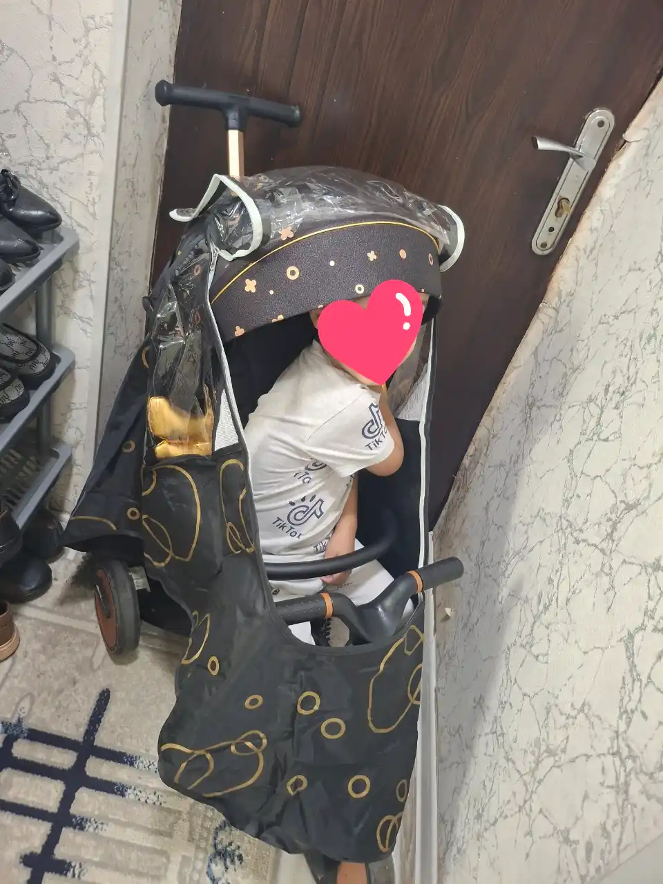 Дождевик чехол на детскую коляску, люльку, универсальный, с окошком и без окошка