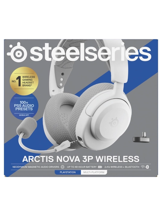 SteelSeries Arctis Nova 3P Wireless, беспроводные игровые наушники до 40ч работы