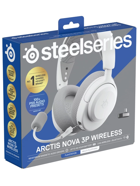 SteelSeries Arctis Nova 3P Wireless, беспроводные игровые наушники до 40ч работы