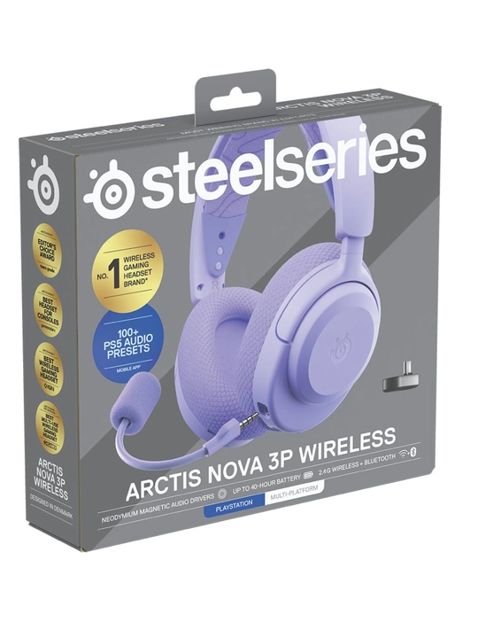 SteelSeries Arctis Nova 3P Wireless, беспроводные игровые наушники до 40ч работы